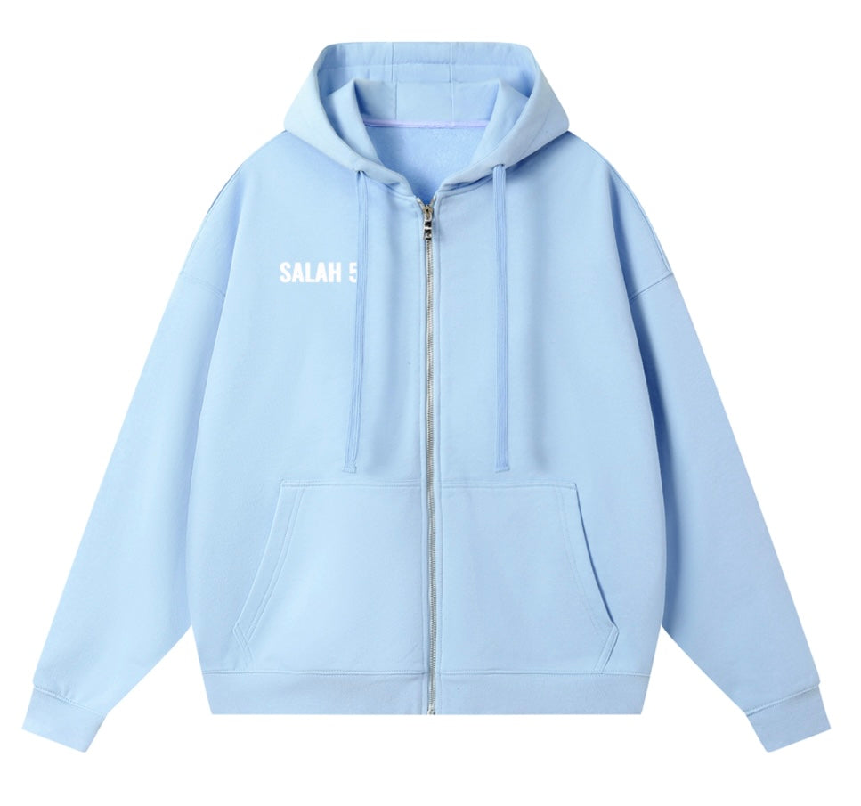 SALAH 5 ZIPPERED REMINDER HOODIE