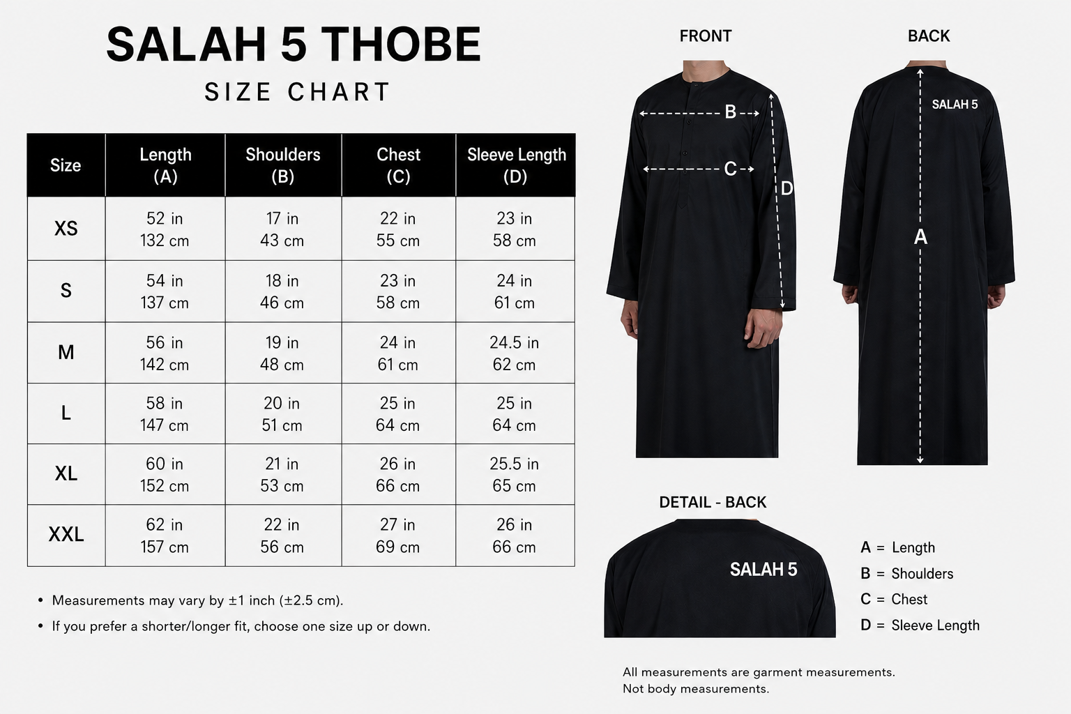 SALAH 5 CLASSIC PRAYER THOBE