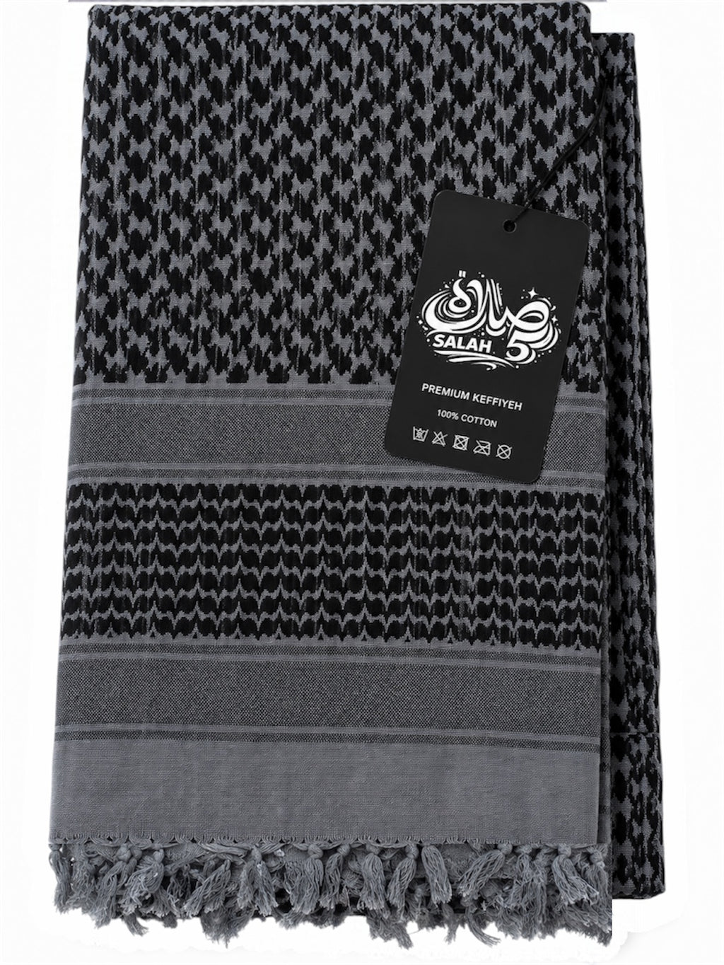 SALAH 5 GREY KEFFIYEH HEAD COVERING