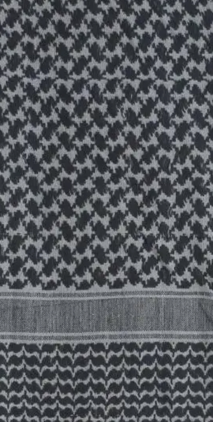 SALAH 5 GREY KEFFIYEH HEAD COVERING